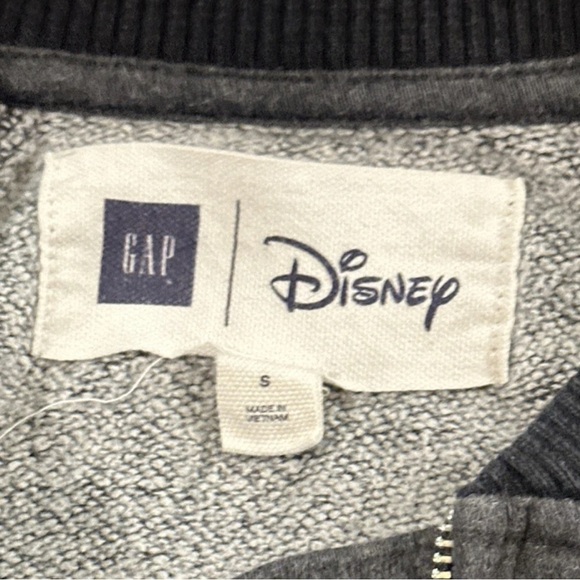 Gap x Disney Mickey Letterman Jacket Black Embroidered Love Spellout Girls Small - Picture 5 of 5